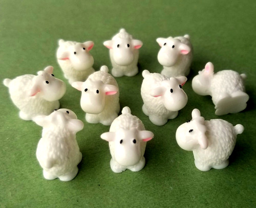 Resin standing sheep - 10,