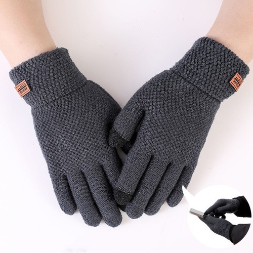 Knitted gloves winter warm - knitted,
