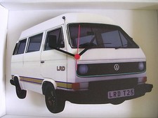 White T25 Design Classic VW Camper Van Wall Clock.New & Boxed