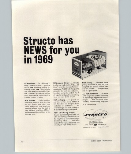 1969 paper structo toy - 1969, 2