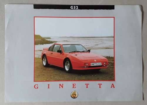 Ginetta g32 brochure leaflet - ginetta,