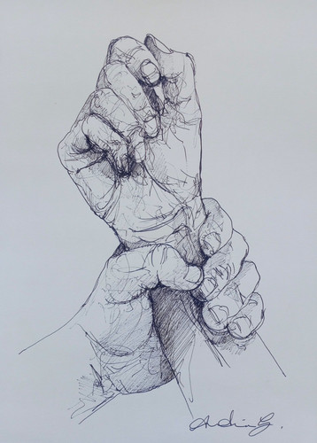 Grasping gripping hand drawing - gripping,