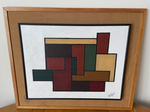 Oil board geometric - oil,