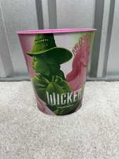 WICKED Movie Glinda Elphaba Popcorn Bucket Tin Cinema Merchandise Bin 