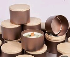 24x 8oz  Rose Gold Candle Tins