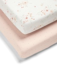*BRAND NEW IN PACK* Mamas & Papas Fitted Cotbed Sheets in Floral Pink