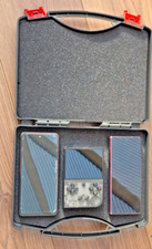 BLACK PLASTIC SINGLE PISTOL / models plastic CASE with foam padding  26 X 18 X 8