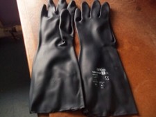 Arco 14A2707  Gloves gauntlet BLACK 12.5 inch size 7 x 1 pair FREE POST