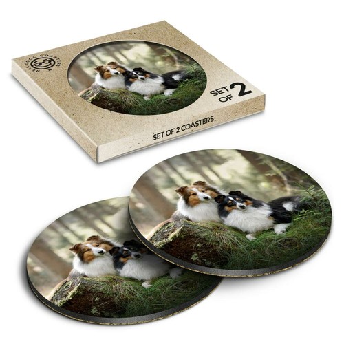 Boxed round coasters - boxed,