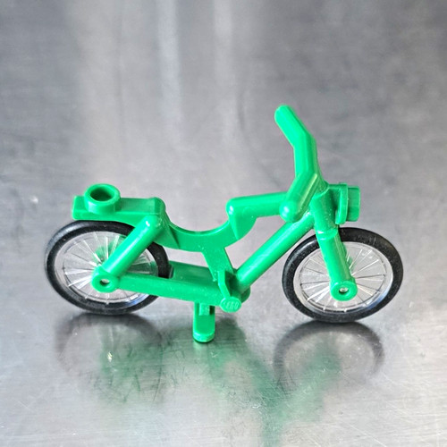 Lego green bicycle - bicycle, minifigure