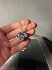 💜Real colorful heart resin