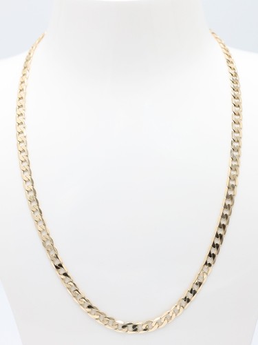 Gold curb link chain 9ct - gold,