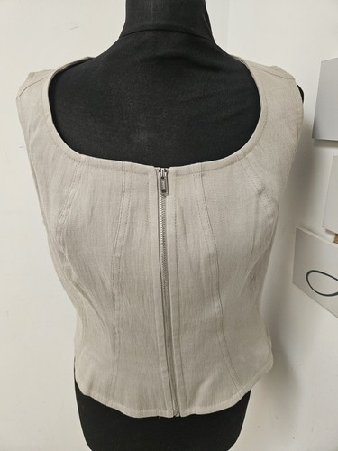 Dkny zip front seamed corset - front,