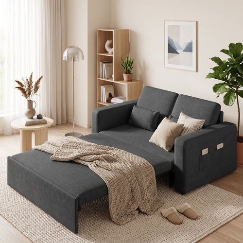 Seater velvet sofa - sofa, pull