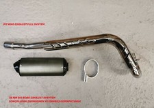 38MM BIG BORE PIT BIKE 125CC 140CC CHROME COMPLETE EXHAUST  END CAN MUFFLER