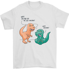 T-Rex Eating the Last Unicorn Funny Dinosaur Mens T-Shirt 100% Cotton