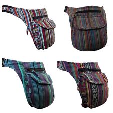 Large Pocket Cotton Bum Bag Utility Belt Money Fanny Pack Festival Hippy NEBU002