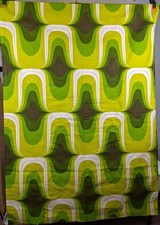 Vintage Psychedelic Fabric 60s