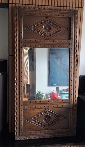 Old mirror mantal piece - mantal,