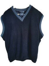 Sunderland Of Scotland Classic Fleece Golf Jumper Men's Large Black Sleeveless