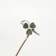 Antique Solid Silver Clover