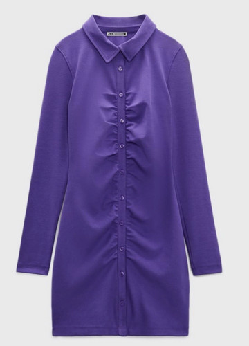 Zara purple shirt - zara, dress