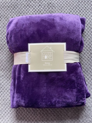 Cozee home qvc purple throw - qvc,