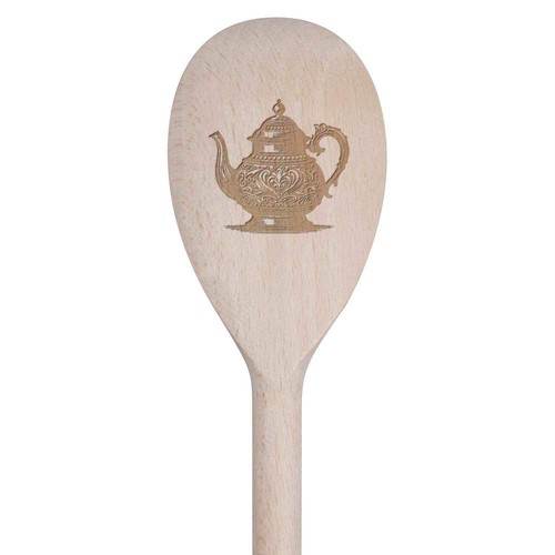 Fancy teapot wooden spoon - teapot',