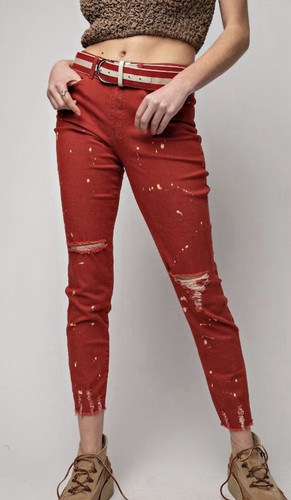 Easel brand jeans red brick - jeans,