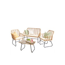 Neo 4 Piece Wicker Bamboo