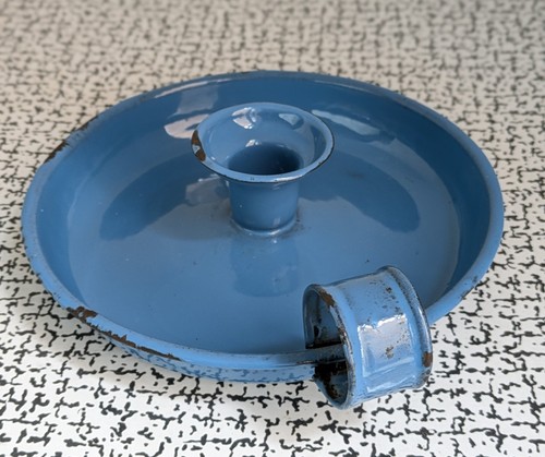 Vintage blue enamel wee - blue,