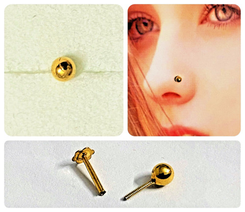 Nose gold ball tiny - tiny, 22
