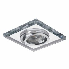 Kanlux Morta Glass Tilt Square Recessed GU10 Ceiling Spot Downlight