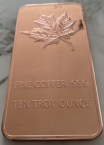 Solid 999 fine - oz, copper