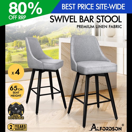 Alfordson bar stools swivel - alfordson, 4x