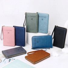 Travel Wallet RFID Passport Holder Cover Case Cards ID Women Men Multi Function