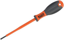 100 Mm VDE Insulated Screwdriver, 3.0 Mm CAB Tip Klein Tools 32229INS , Orange