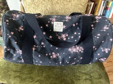 Jack Wills Overnight Bag Navy With Pink Stars