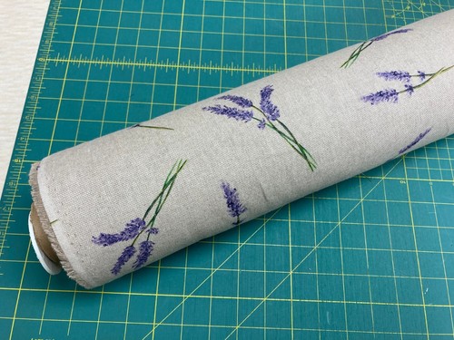 Lavender linen look fabric - linen-look,