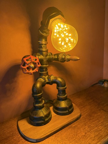 Pipe robot lamp with bulb - pipe,