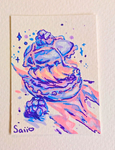 Aceo original acrylic painting - aceo,