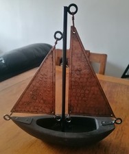 Retro Wooden Boat Model With