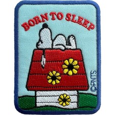 Snoopy Sleeping Dog House Patch Iron Sew On Jeans T Shirt Bag Embroidered Badge