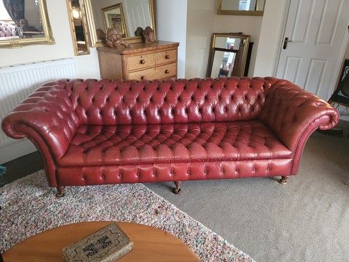 Leather chesterfield sofa - leather,