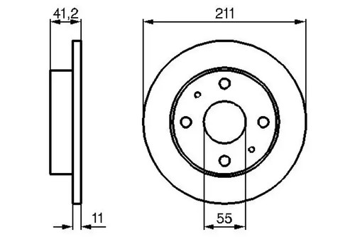 Brake disc solid - 2x, 986