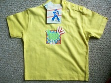 Ton Sur Ton Baby 100% Cotton Yellow Short Sleeve Top, Age 12 Months, BNWT
