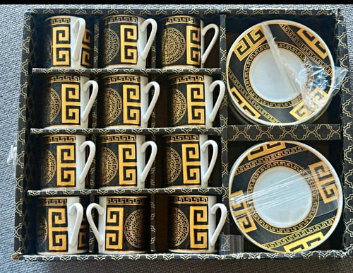 Piece greek key coffee cup - 12,