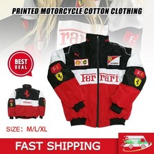 NEW Adult Racing Jacket Vintage, Ferrari Jacket ,Ebroidered Cotton Padded Hot