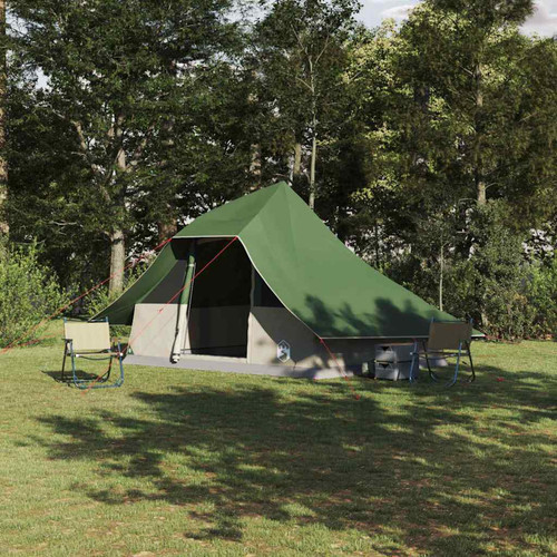 Tipi tent family green taffeta - tent,