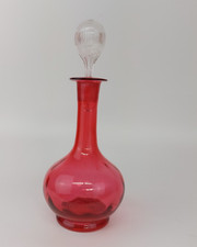 Vintage Red Glass Decanter